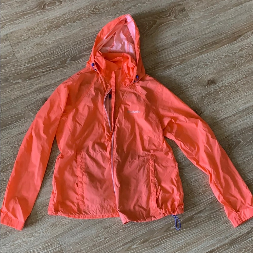 XL Coral Columbia Rain Jacket.